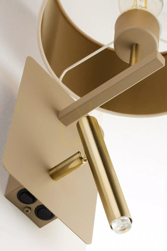 Check Sigma MARII Beige Gold 2-Light Wall Lamp 41840