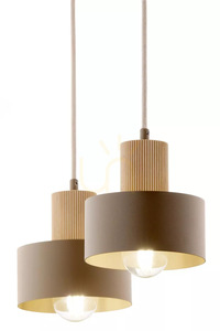 Sigma RIF WOOD 2 pendant light warm beige natural wood 41871 small 2