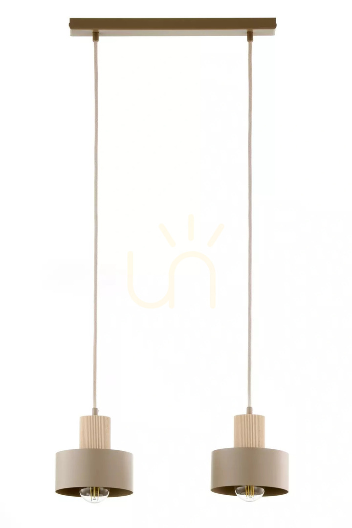Pendelleuchte Sigma RIF WOOD 2 beige Naturholz E27 41871