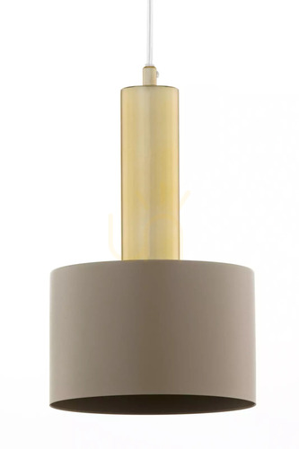 Check Sigma VITRUM GOLD Beige Cylindrical Pendant Light E27 17 cm 41716