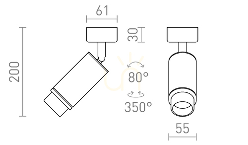Check Spot Rendl Optimus 2 Stropní Bílá 230 V Led Gu10 9 W 25 65°