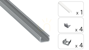 TEKKNI IKKE silver set, frosted shade 2 m small 1
