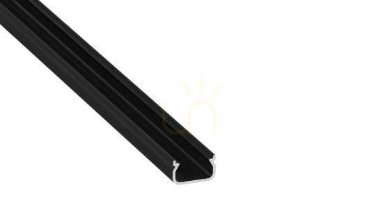 TEKKNI IKKE LED profile set 3 m, black anodised, milky S10 cover, end caps and clips (38-0791-30)