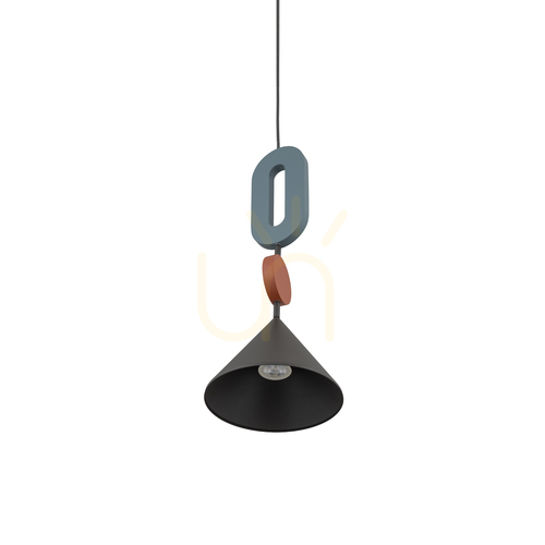Check Nowodvorski CAMELEON DROPS COLOR F 12118 decorative shade – graphite, blue-grey and terracotta