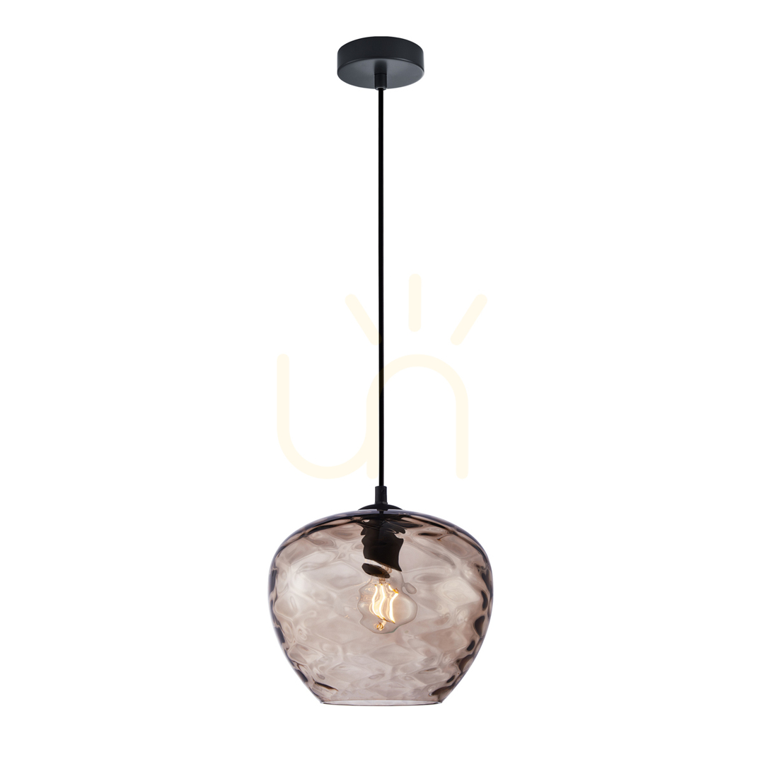 Italux Modern Brown Black Glass Pendant Light E27 23.5 cm PND-3033-1-BK-CF