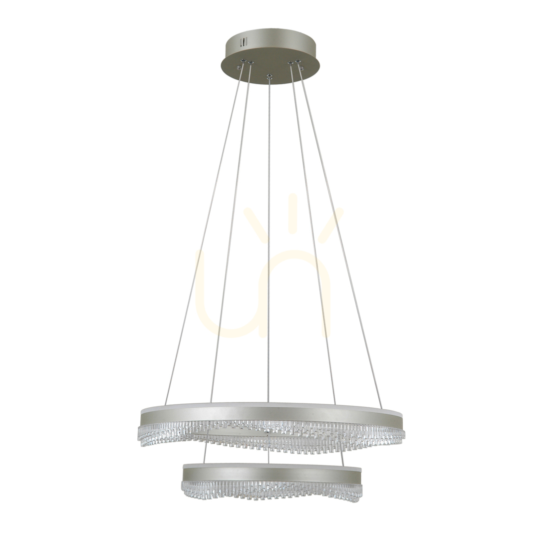 Italux Morte Silver LED Pendant Light 60 cm PND-34535-2L-SILV