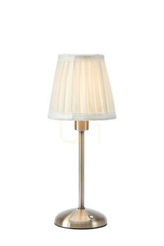 Check Markslojd ANNO Rechargeable Table Lamp Antique Brass/Offwhite 109126