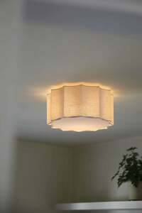Markslojd OLEA ceiling light 2×E27, beige linen shade, 35 cm, 109134 small 1