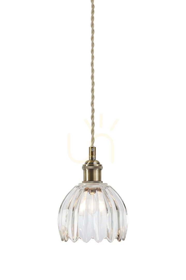 Markslojd Gota Pendant Light 1xE14 Clear Antique Brass 13 cm 109136