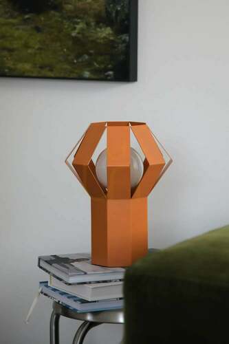 Check Markslojd OCTA Orange Iron Table Lamp, E27, 109149