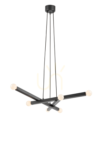 Check Markslojd Stack 6-Light Black Iron Pendant Light 109155