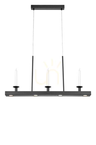 Check Markslojd Dining Pendant 4L Black Iron 109158