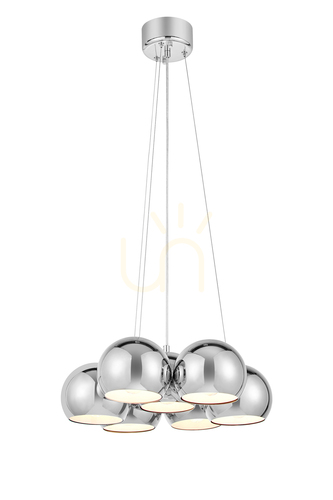 Check Markslojd Cupolo Pendant Light Round 7L Chrome 45 cm 109167