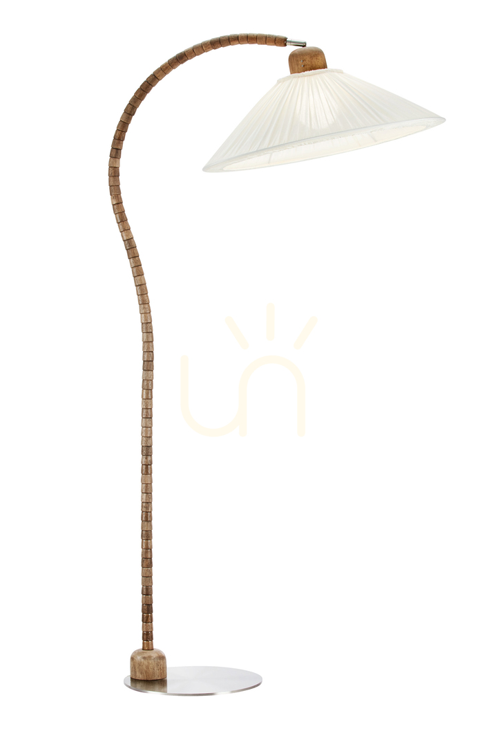 Lampă de podea Markslojd ESSET maro/alb lemn, E27, 150 cm, SKU 109190