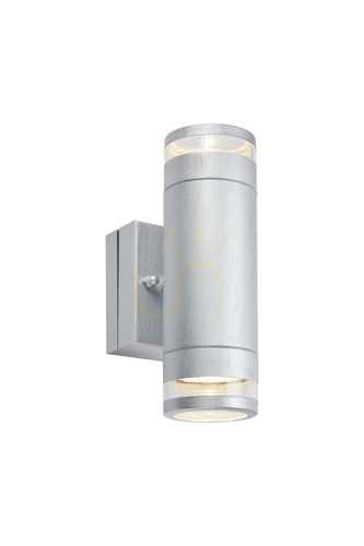 Check Markslojd Luno Outdoor Wall Light 2L Silver IP65 LED 109106