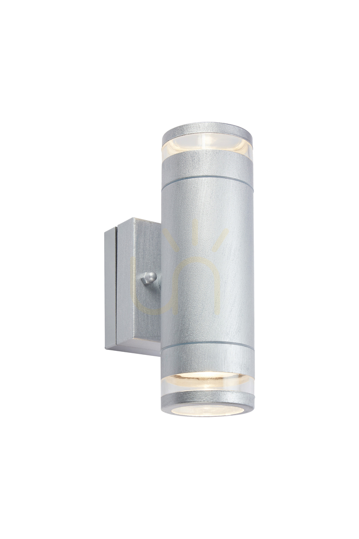 Markslojd Luno Outdoor Wall Light 2L Silver IP65 LED 109106