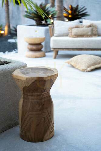 Check BAZAR BIZAR Bloom Stool Natural 60 cm