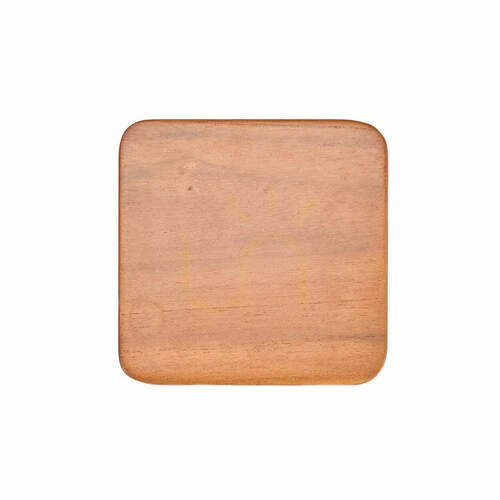 Check Mahogany Coaster BAZAR BIZAR Round 10 cm