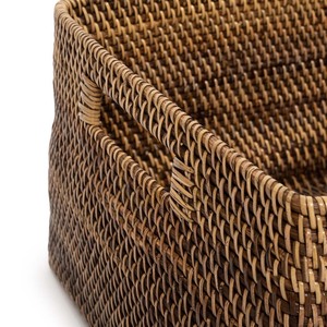 Wicker Magazine Basket BAZAR BIZAR Colonial Collection XL Natural Brown small 4