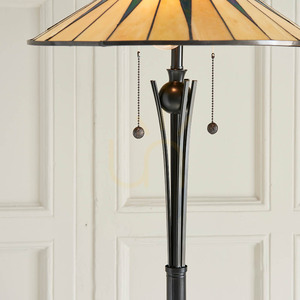 Standing Lamp Interiors Dark Star Tiffany Multicolor 156 cm Glass Resin 2-Light E27 small 5