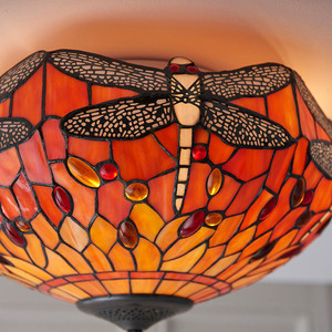 Plafond Tiffany Multicolor Dragonfly 41 cm Interiors 70721 small 8