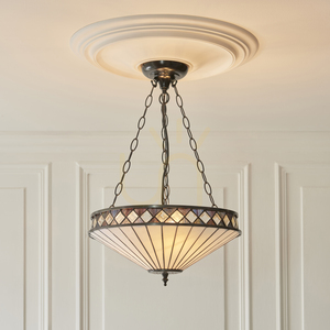 Interiors Fargo Tiffany Multicolor Pendant Lamp 111870 small 3