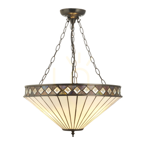 Tiffany Pendant Light Interiors Fargo Multicolor Glass 50 cm 111871 small 0