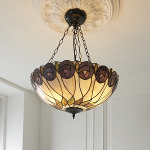 Hutchinson Tiffany Pendant Lamp Multicolor 111872 Interiors. small 5