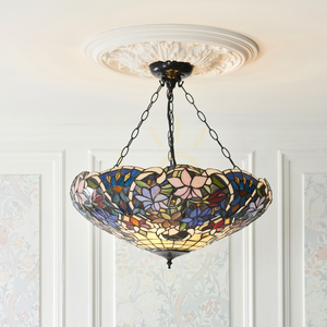 Tiffany Pendant Lamp Interiors Sullivan Multicolor Glass Steel 57 cm 111887 small 4