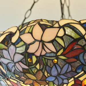 Tiffany Pendant Lamp Interiors Sullivan Multicolor Glass Steel 57 cm 111887 small 5