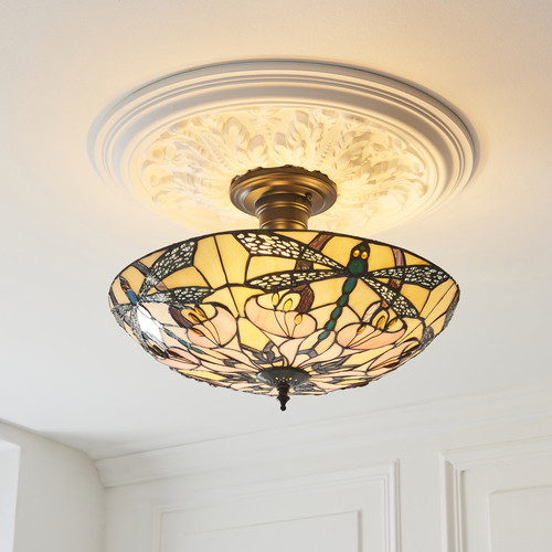 Check Ashton Tiffany Multicolor Ceiling Lamp 111892 Interiors.