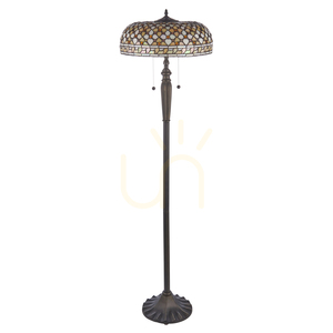 Standing Lamp Interiors Mille Feux Tiffany Multicolor 157.5 cm E27 2-Light 111921 small 1