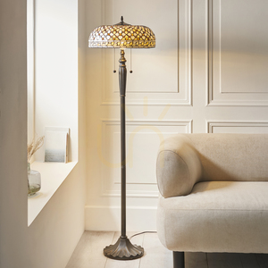 Standing Lamp Interiors Mille Feux Tiffany Multicolor 157.5 cm E27 2-Light 111921 small 2