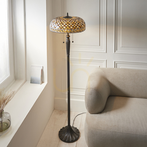 Standing Lamp Interiors Mille Feux Tiffany Multicolor 157.5 cm E27 2-Light 111921 small 3