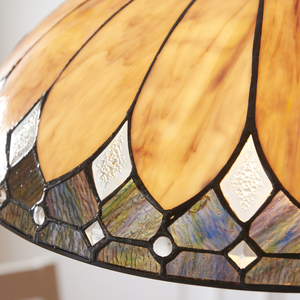 Interiors Brooklyn Tiffany Pendant Light Multicolor 3-Light E27 64346 small 6