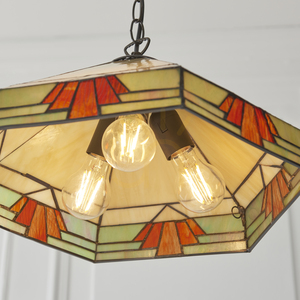Nevada Tiffany Multicolor Pendant Lamp 111989 Interiors. small 6