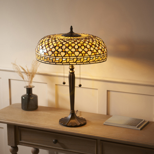 Tiffany Table Lamp Multicolor 45 cm Glass Zinc Alloy Interiors 112178 small 3