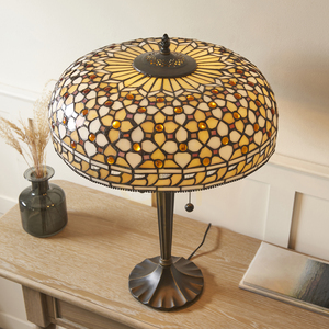 Tiffany Table Lamp Multicolor 45 cm Glass Zinc Alloy Interiors 112178 small 4