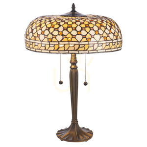 Tiffany Table Lamp Multicolor 45 cm Glass Zinc Alloy Interiors 112178 small 0