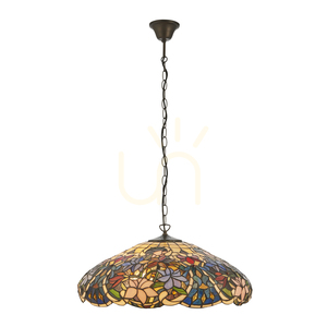 Interiors Sullivan Tiffany Multicolor Glass Pendant Lamp 57 cm 3-Light 112193 small 1
