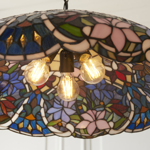 Interiors Sullivan Tiffany Multicolor Glass Pendant Lamp 57 cm 3-Light 112193 small 5