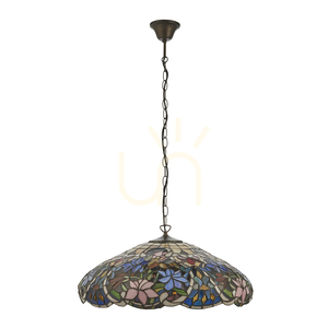 Interiors Sullivan Tiffany Multicolor Glass Pendant Lamp 57 cm 3-Light 112193 small 8