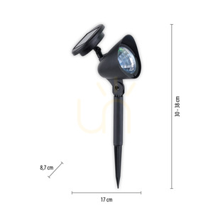 LEKU-SOL Garden Lamp 19102-18 Black 3xLED small 7