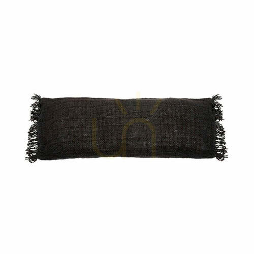 Check Cushion Cover BAZAR BIZAR Oh My Gee Black Navy 35x100 cm
