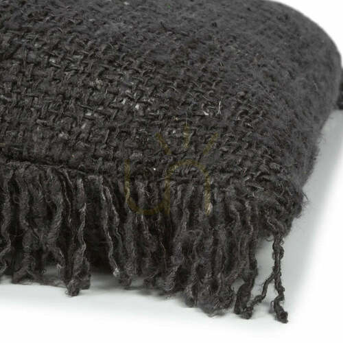 Check Cushion Cover BAZAR BIZAR Oh My Gee Black Navy 60x60 cm