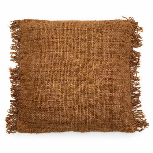 Check Cushion Cover BAZAR BIZAR Oh My Gee Brown 60x60 cm