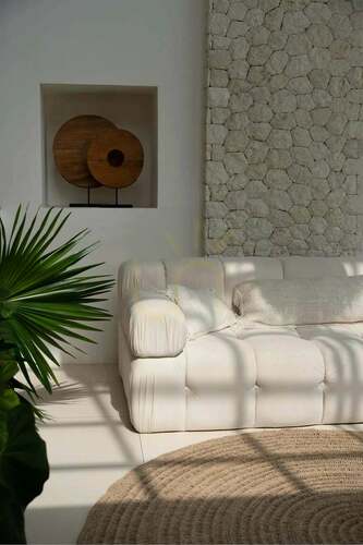 Check Cushion Cover BAZAR BIZAR Oh My Gee Cream 35x100 cm