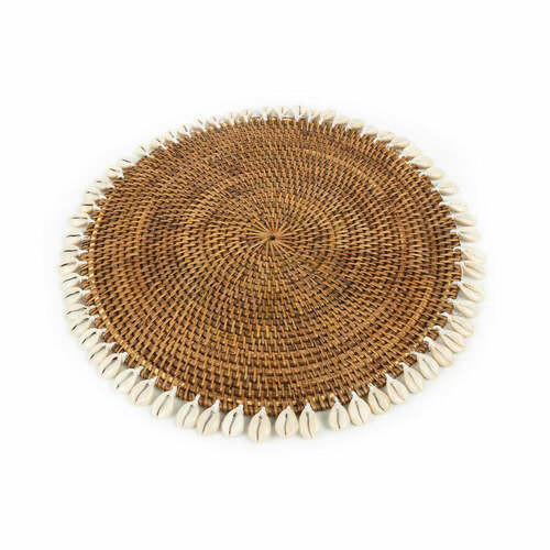 Check BAZAR BIZAR Colonial Shell Placemat Natural Brown 40x40 cm Best Seller