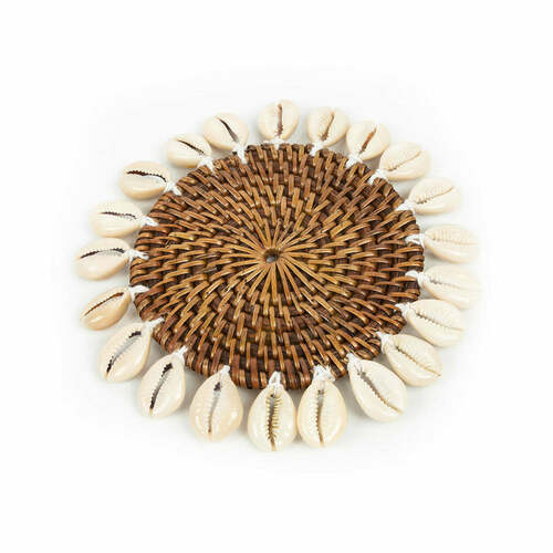 Check Shell Coaster BAZAR BIZAR Natural Brown 15x15 cm Best Seller