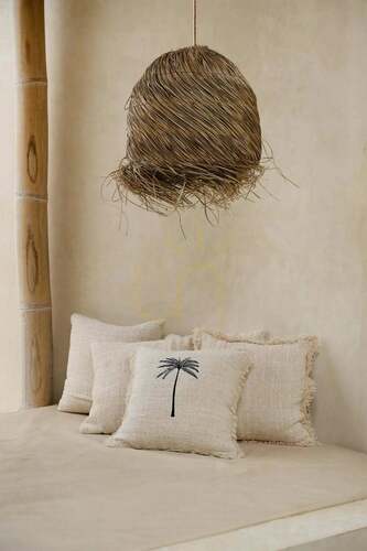 Check Pendant Light BAZAR BIZAR Grass Collection Natural 50 cm Handmade